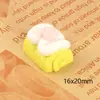 Brinquedo de Comida Artificial Infantil Pão com Creme Bolo DIY Cola de Creme Acessórios de Resina Pingente de Chaveiro Materiais Manuais