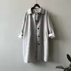 Gabardina casual estilo coreano Beishan Tongshu para mujer, otoño, corte holgado, versátil, longitud media, abrigo para ir al trabajo 80861