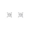 Brincos de Prata 925 Esterlina Moda Princesa Zircônia Cúbica para Mulheres, Exquisitos Versáteis Brincos Cubo de Açúcar de Quatro Garras com um Toque de Luxo Leve e High-End