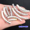 Plata de Ley s999 Textura Martillada Carácter Fu Pata de Gato Media Pulsera Tubo Curvo Cristal Wenwan Cuerda Trenzada para Mano Collar Accesorios Hechos a Mano DIY