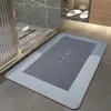 Alfombrilla de Baño de Tierra de Diatomeas Más Vendida Transfronteriza, Diseño Geométrico Simple, Absorbente de Agua, Secado Rápido, Antideslizante, para Entrada de Baño del Hogar
