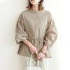 Camisa Irregular Holgada de Diseño Japonés y Coreano en Stock para Mujer, Top de Protección Solar, Blusa de Mujer