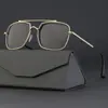 Gafas de Sol Polarizadas para Mujer, Antirreflejantes para Conducir, Gafas de Sol Cuadradas con Doble Puente Retro Europeas y Americanas para Hombre, Gafas de Sol de Moda