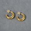 Brincos de argola circulares, super grossos e minimalistas europeus e americanos, acessórios para orelha, design de nicho, personalidade, moda, colocação diária, brincos de moda