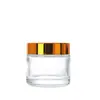 Pote de Vidro Transparente para Creme 20g, Vários Tamanhos, Frasco Portátil para Aplicar Creme para Olhos e Rosto, Frasco Espessado para Embalagem de Skincare