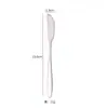 Cuchillo para Pasteles de Luna 304 Transfronterizo Tenedor para Pasteles Acero Inoxidable Tenedor de Dos Púas Tenedor para Postres y Frutas Festival de Medio Otoño Juego de Cuchillo y Tenedor para Pasteles de Luna
