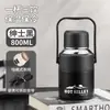 Tetera termo de acero inoxidable al vacío, taza termo de gran capacidad con asa, taza para preparar té con separación de té y agua, taza portátil de mano para exteriores