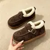 Zapatos de Algodón para Mujer Invierno Transfronterizos Comercio Exterior Botas de Nieve Aterciopeladas Espesas Cálidas Botas de Algodón Exteriores Hebilla Botines Modernos Venta al por Mayor