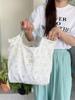 44181 Bolsa de Lona Coreana con Relieve de Dibujos Animados para Mujer, Bolso de Mano de Gran Capacidad, Bolsa para Compras y Trabajo