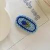 Pasador de Ganchillo de Lana Hecho a Mano DIY Orejas de Conejo Lindas Pasador Estéreo de Hierba Flor Pasador BB de Lana Hecho a Mano