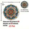 Pintura en Lata Redonda Vintage Transfronteriza con Patrón de Mandala, Hermoso Colgante de Pared para el Hogar y la Sala de Estar, Artesanía Metálica de Alto Valor Estético