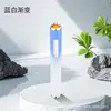 Encendedor alargado personalizado y creativo, portátil, recargable, con colores degradados, mini carga USB, metal y diseño a prueba de viento