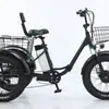 Triciclo Eléctrico con Marco de Hierro Certificado UL con Batería de Litio, Triciclo Ligero con Asistencia para Paseo Padres e Hijos