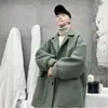 Conjunto de Casaco de Lã Transfronteiriço Masculino Casual Outono e Inverno Duffian Jaqueta Suit Bonita Trenchcoat Masculino Maduro Estável