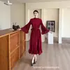 Miyake Miyake Transfronterizo Europeo y Americano Talla Grande Plisado Gama Alta Lujo Accesible Venta Directa de Fábrica Vestido Delgado Elegante de Moda