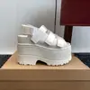 Nuevas Sandalias de Cuña Doradas Deslumbrantes de Verano, Sandalias Romanas Casuales de Velcro con Suela Gruesa a la Moda, Sandalias Casuales Versátiles para Mujer