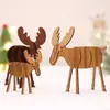 Haube Nova Decoração de Natal Madeira DIY Enfeites de Alce Presente Criativo Infantil Enfeites de Mesa