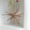 Decoración Navideña Colgante Nuevo 2025 Decoración de Árbol de Navidad Colgante Color Champaña Blanco Transparente Estrella Explosiva