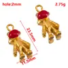 Colgante con Forma de Flor de Pez Mariposa de Acero Inoxidable, Goteo de Aceite Multicolor, Colgante para Collar Estilo DIY, Accesorios de Joyería
