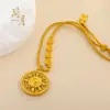 Tienda de oro con oro de arena francés antiguo palabra fu hueca brújula de ocho tesoros paz alegría cuerda tejida a mano collar para mujer venta al por mayor