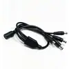 Cabo de alimentação 5521DC, um cabo conector de 4 vias DC macho-fêmea, para conectar fontes de alimentação a câmeras de segurança e luzes LED; disponível em estoque do fabricante