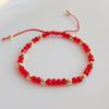 Cuerda de Mano de Cuentas de Cristal Multicolor Europea y Americana Transfronteriza Estilo Ins Estilo Bohemio Pulsera de Cristal Tejida a Mano Venta al por Mayor