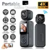 Cámara de Mano Portátil 4K de Alta Definición Transfronteriza Doble Lente Wifi Cámara con Clip Cámara Deportiva DV Cámara para Exteriores en Stock