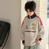 Sudadera con cuello alto para niños, Nuevo estilo Primavera y Otoño 2026, Camiseta básica casual fresca y elegante para niños mayores, Atuendo de otoño para niños