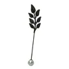 Broche de una palabra moda personalidad broche de hoja coreano chal cárdigan broche de perla rosa venta al por mayor