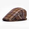 Gorra Plaid Forward Verano Gorra de Hombre Boina Casual Moda Sombrero de Sol Protector Solar de Mujer Sombrero Newsboy Británico