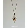 Collar Dorado GlobalMaillard con Colgante de Círculos Dorados Multicapa, Cadena de Suéter de Alta Gama para Mujer