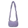 Bolsos Estilo Coreano para Mujer 2025 Nuevo Invierno Bolsa de Algodón Bolsa Nube Plegada Bolso Cruzado de Hombro Versátil de Alta Gama para Mujer
