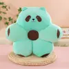 Cojín lumbar de felpa con forma de animal lindo, almohada de dibujos animados de felpa, reposacabezas para sofá y cama, cojín de oficina para estar sentado a largo plazo