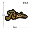 Serie del alfabeto inglés tela bordada pegatinas insignia personalizada parche bordado para computadora accesorios para ropa parche diy venta al por mayor