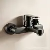 Suministro Exclusivo de Fábrica Transfronterizo de Cabezales de Ducha Sencillos Tipo Split Presurizados Caliente y Frío de Aluminio Espacial Color Gris Pistola para Baño, Venta al por Mayor desde la Fuente