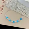 Pulseira de Estrela Zircônia Azul Doce Luxuosa GalaxyLight para Mulheres Brilhante Strass Exquisita Versátil Joia de Mão Acessórios de Alta Gama