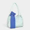 Nova Moda Bolsa de Mão para Mulheres Primavera 2026, Bolsa Tecida Artesanal de Nicho com Acabamento de Luxo, Bolsa Saco de Ombro Cruzado