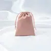 Bolsa de Tecido Cetim com Cordão Fornecida Diretamente, Saco à Prova de Poeira de Seda para Joias, Saco de Armazenamento de Seda Falsa Feito Sob Medida