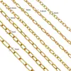 Corrente Cruzada de Aço Inoxidável Pulseira Colar Banhada a Ouro 18K Corrente DIY Acessórios de Corrente para Colares Moda Europeia e Americana