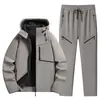 Venta al por mayor transfronteriza conjunto de chaqueta softshell nuevo para otoño e invierno 2026 para hombres y mujeres, forro polar, engrosado, cálido, abrigo con capucha