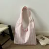 Bolsa de Lona Casual de Gran Capacidad para Mujer 2026 Nuevo Estilo de Verano Bolso de Hombro/Axila para el Viaje Diario Bolso Tote de Color Contrastante