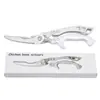 Tijeras de cocina multiusos de acero inoxidable con mango de aluminio, tijeras para huesos de pollo fuertes, tijeras de rebote automático para el hogar, cuchillo para huesos