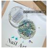 Pintura al óleo japonesa de Monet, pétalos secos, arte de uñas, nuevo estilo, tulipán con pequeñas flores, decoración de uñas DIY