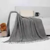 26 Manta de Sofá con Patrón de Piña de Lujo Nórdico Ligero, Manta Tejida, Manta de Oficina, Manta para Siesta, Cubierta de Cama, Manta Individual