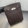 26 Modelos Nuevos de Bolso de Pecho de Piel de Vaca de Primera Capa Togo con Cerradura Cuadrada, Riñonera Unisex de Piel Genuina, Bolso Cruzado para Hombro, Mochila de Moda