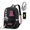 Stray kids combinación alrededor de la misma mochila mochila mochila bolsa Estudiantes coreanos hombres y mujeres Gran Capacidad Nuevo