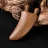 Pente de Massagem de Sândalo, Pente de Massagem, Pente de Meridianos da Cabeça, Pente de Meridianos de Madeira Portátil, Pente de Madeira para Terapia do Couro Cabeludo