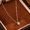 Colar com Pingente Gota de Água Banyan Tree em Prata S925 Leve Luxo Feminino 2025 Novo Estilo Francês Elegante Banho de Ouro K Colar de Alta Qualidade