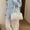 Bolsa de Bowling Acolchoada Rosa de Luxo para Mulheres 2026 Nova Coleção de Primavera Bolsa de Ombro Único Transversal Bolsa de Mão Versátil para o Dia a Dia
