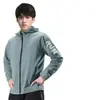 Cortavientos Deportivo Transfronterizo Talla Grande para Hombre Secado Rápido Fitness Running Otoño Exterior con Capucha Ciclismo Montañismo Chaqueta de Manga Larga